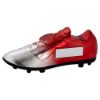 Picture of Filled Plastic Footballl Boot Silver|red (1" Centre) - 6.75 X 2.75in