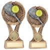 Picture of Brz|gold|pew Tennis Round Wreath On V Riser (1in Cen) - 6in
