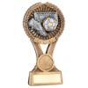 Picture of Brz|gold|pew Football Round Wreath On V Riser (1in Cen) - 7in
