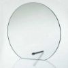 Picture of Xxx Jade Glass Round Plaque With Metal Rod Stand (4mm Thick) - 5in