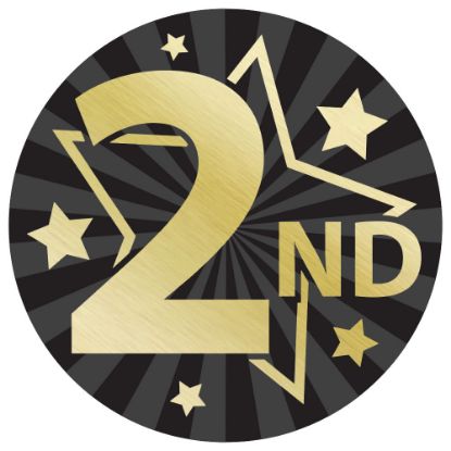 Picture of 2nd Gold~black Printed Centre 25mm