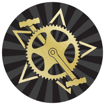 Picture of Cycling Gold~black Printed Centre 25mm