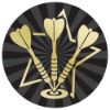 Picture of Darts Gold|black Printed Centre 25mm - 1in