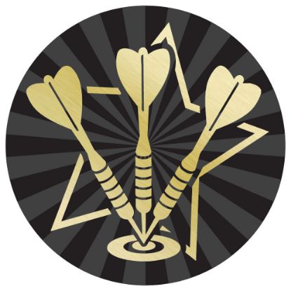 Picture of Darts Gold~black Printed Centre 25mm