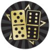 Picture of Dominoes Gold|black Printed Centre 25mm - 1in