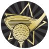 Picture of Golf Gold|black Printed Centre 25mm - 1in