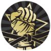 Picture of Martial Arts Gold|black Printed Centre 25mm - 1in