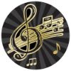 Picture of Music Gold|black Printed Centre 25mm - 1in