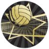 Picture of Volleyball Gold|black Printed Centre 25mm - 1in