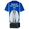 Picture of White Sublimation Shirt Plaque On Black Marble Base - 7in