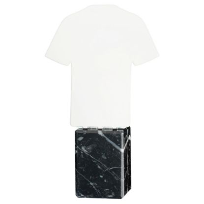 Picture of White Sublimation Shirt Plaque On Black Marble Base - 8.25in