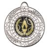 Picture of Stars And Leaf Medal (1in Centre) Silver - 2in