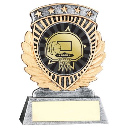 Picture of Pew~gold 5 Star Holder With Vinyl Basketball Insert & Plate