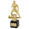 Picture of Gold|blk Plastic Male Football Figure On Blk Marble Trophy (1in Cen) - 6.75in