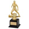 Picture of Gold|black Plastic Female Football Figure On Filled Base (1in Cen) - 8in