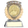 Picture of Pew|gold 5 Star Holder With Gaelic Football Insert & Plate - 4.5in