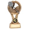 Picture of Brz|gold|pew Badminton Round Wreath On V Riser With Plate (1in Cen) - 6in