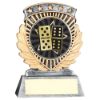 Picture of Pew|gold 5 Star Holder With Vinyl Dominoes Insert & Plate - 4.5in