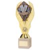 Picture of Gold Plastic Holder + Rowing Disc On Cream Marble Trophy (1in Cen) - 11in