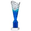 Picture of Silver|blue Plastic Titan Cup Assembled On Marble (1in Cen) - 10.75in