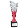 Picture of Silver|pink Plastic Titan Cup On Blk Marble Assembled Trophy (1in Cen) - 12in