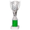 Picture of Silver|green Plastic Flash Cup Assembled On Marble (1in Cen) - 10in