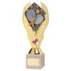 Picture of Gold Plastic Holder+table Tennis Disc On Cream Marble Trophy (1in Cen) - 10in