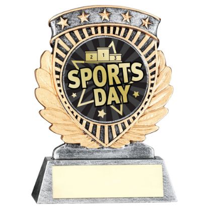 Picture of Pew~gold 5 Star Holder With Vinyl Sports Day Insert & Plate