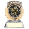 Picture of Pew|gold 5 Star Holder With Vinyl Male Rugby Insert & Plate - 3.75in