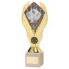 Picture of Gold Plastic Holder + Cooking Disc On Cream Marble Trophy (1in Cen) - 8.25in