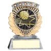 Picture of Pew|gold 5 Star Holder With Vinyl Volleyball Insert & Plate - 4.5in