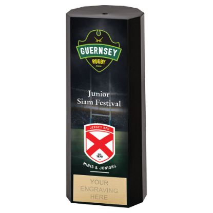 Picture of Filled Black Plastic Column With Plate (S