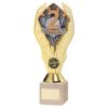 Picture of Gold Plastic Holder + Second Disc On Cream Marble Trophy (1in Cen) - 11in