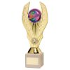 Picture of Gold Plastic Holder On Cream Marble Trophy (1in & 2in|rd) - 11in