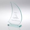 Picture of Jade Glass Sail Plaque (6mm Thick) - 7.25in