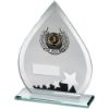 Picture of Jade|blk|silv Glass Teardrop Plaque With Silv|blk Trim Trophy (1in Cen) - 7.25in