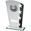 Picture of Jade|blk|silv Glass Plaque With Silv|blk Trim Trophy (1in Centre) - 8in