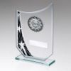Picture of Jade|blk|silv Glass Star Plaque With Silv|blk Trim Trophy - (1in Cen) - 6.5in