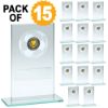 Picture of Pack Of 15 Jade|silv Glass Football Trophy With Plates (1in Cen) - 5.5in